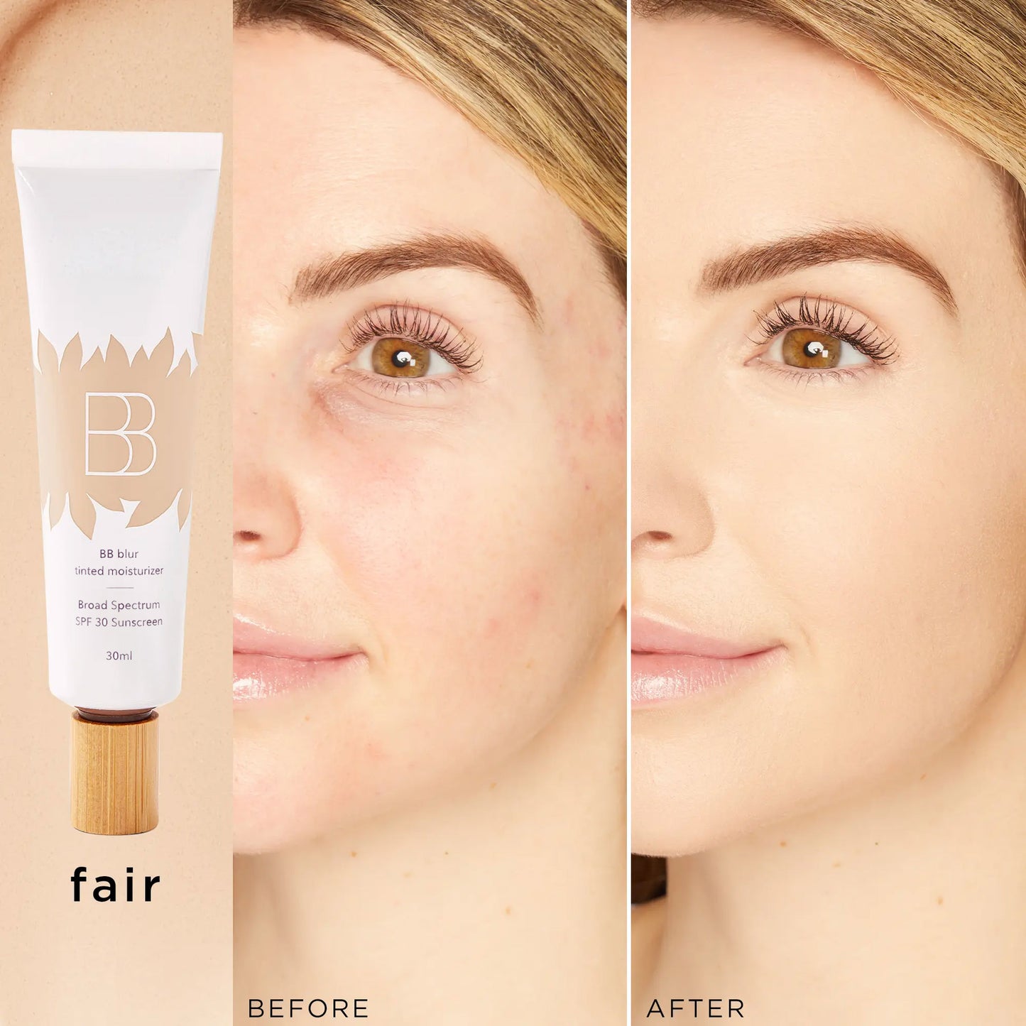 BB blur tinted moisturizer SPF30: 2-in-1 Tint + Sunscreen | FREE Brush