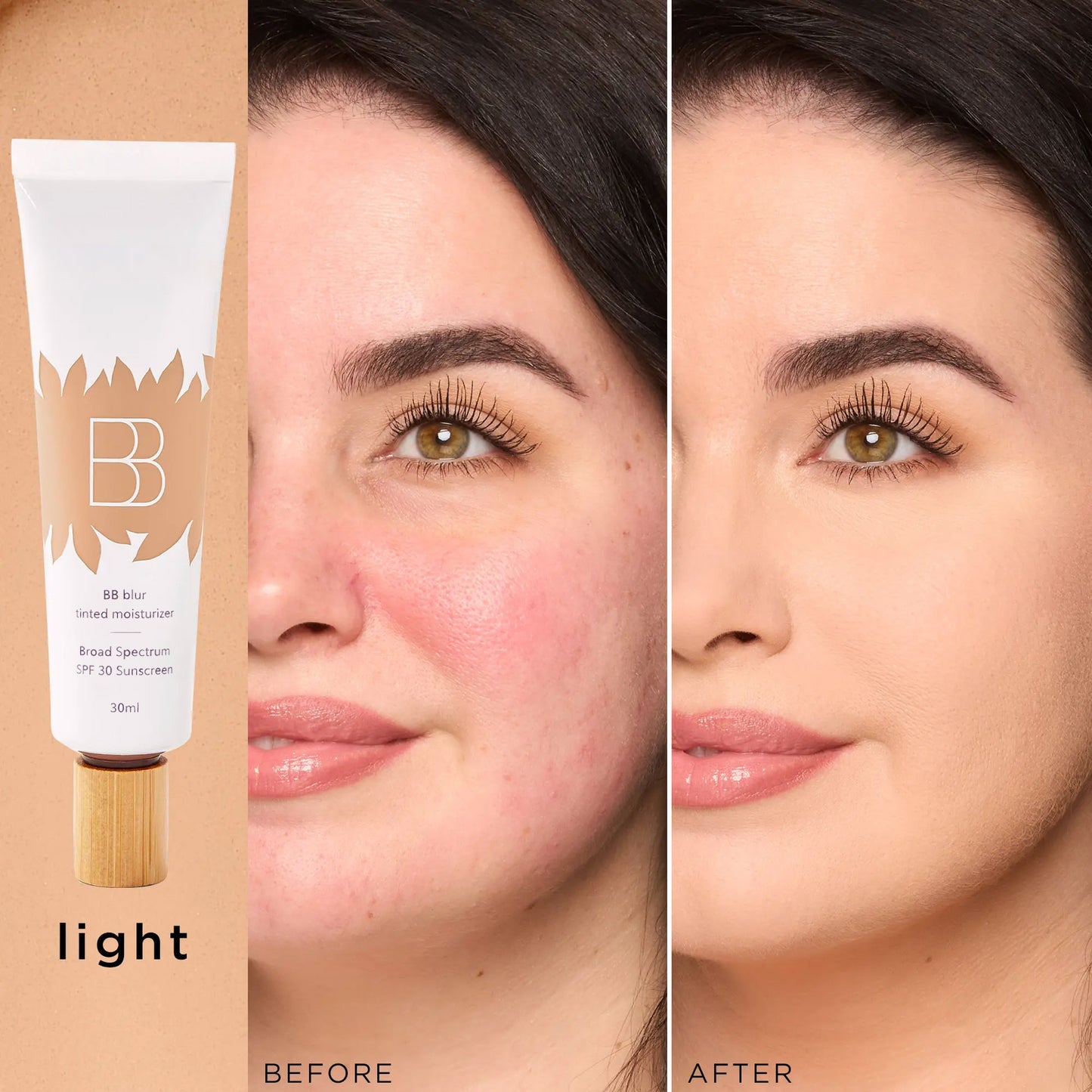 BB blur tinted moisturizer SPF30: 2-in-1 Tint + Sunscreen | FREE Brush