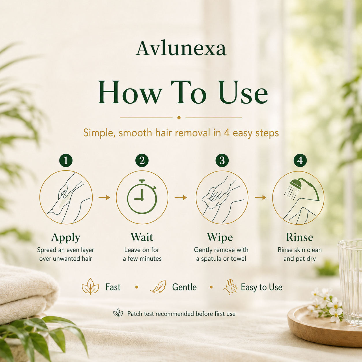 AVLUNEXA™ Natural Gentle Hair Removal Cream | For Women & Men, Sensitive Skin