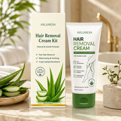 AVLUNEXA™ Natural Gentle Hair Removal Cream | For Women & Men, Sensitive Skin