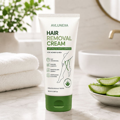 AVLUNEXA™ Natural Gentle Hair Removal Cream | For Women & Men, Sensitive Skin