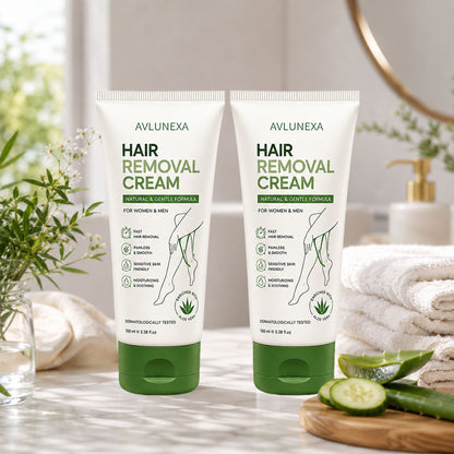 AVLUNEXA™ Natural Gentle Hair Removal Cream | For Women & Men, Sensitive Skin